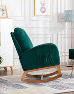 Wooden Glider Rocking Chair (Green)