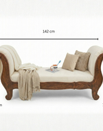 Bloomart Magnifico Handmade Sheesham Wood Sofa Couch, Durable and Elegant for Modern Living Room