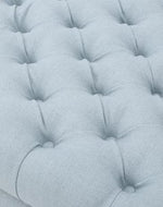 Bloomart Zamansız Button Tufted Design Premium Wood 2 Seater Storage Bench (Light Sky)