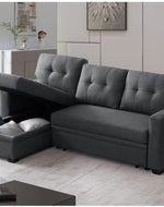 L-Shape Sectional Sleeper Sofa Cum Bed 5 Seater