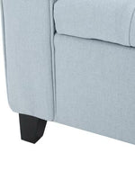 Bloomart Zamansız Button Tufted Design Premium Wood 2 Seater Storage Bench (Light Sky)