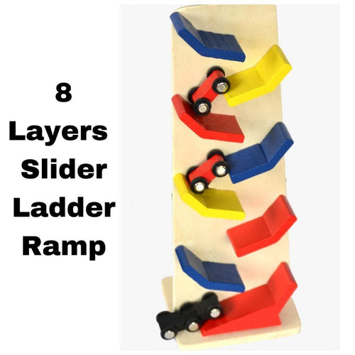 Wooden Car Track Set for Kids Slippery Cars Gravity Track Set