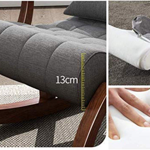 Handicrafts Modern Design Wooden Talent Rocking Chair With Footrest