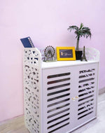 Wooden Double Door Shoe Rack