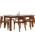 6 Seater Dining Table with Chairs for Living Room (Sheesham Wood)
