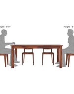 6 Seater Dining Table with Chairs for Living Room (Sheesham Wood)
