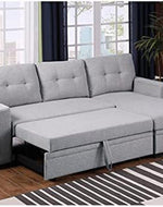 L-Shape Sectional Sleeper Sofa Cum Bed 5 Seater