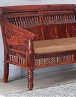 Wooden Intricate Motif Designs Couches (2 Seater Sofa)
