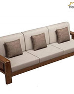 Home furniture Wooden Sofa Set for Living Room and Office 6 Seater Natural Teak Finish Handicraft- Handmade