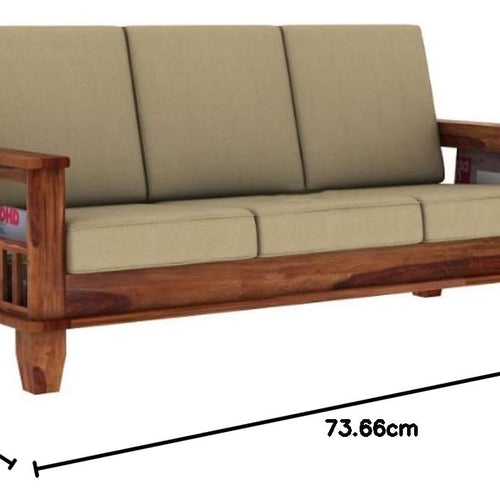 Wooden Sofa Set 5 Seater for Living Room | Sheesham Wood 5 Seater Sofa Set for Home & Office | Solid Wood Sofa Set 5 Seater, Brown Teak Finish