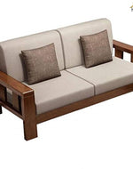 Home furniture Wooden Sofa Set for Living Room and Office 6 Seater Natural Teak Finish Handicraft- Handmade
