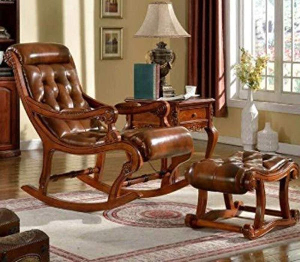Premium Solid Sheesham Wood Grandpa Rocking Chair — Bloomart