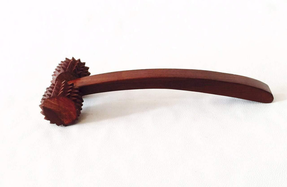 Wooden Massager For Back Body Stress Acupressure Pain Relief Finger Massager Hand Massager - Bloomart