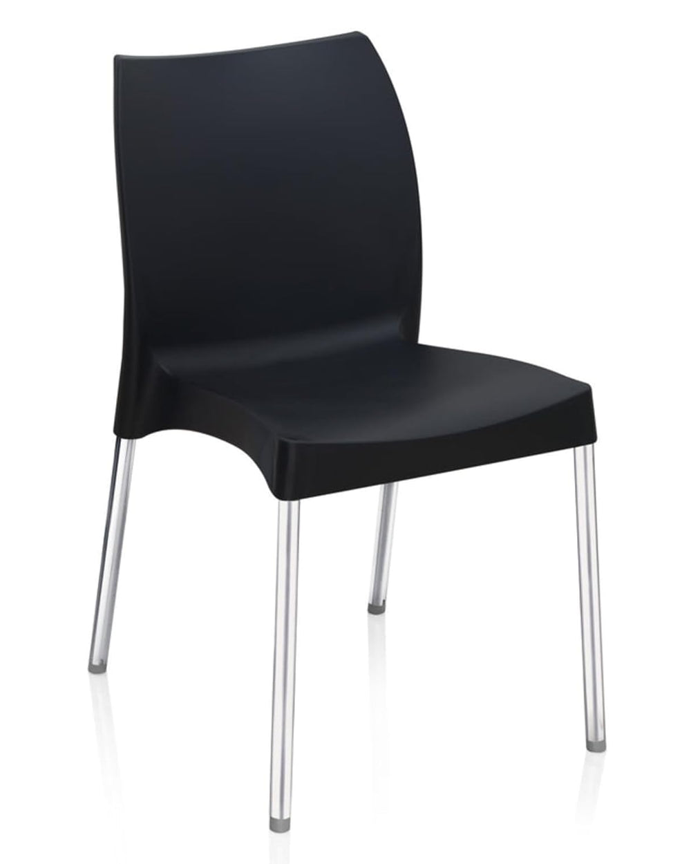 Nilkamal Plastic Chair for Cafe | 3 Year Warranty | For Home, Living Room, Outdoor | Iron Black Colour | NS07SS