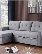 L-Shape Sectional Sleeper Sofa Cum Bed 5 Seater
