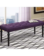 Upholstered Bench 2 Seater Sofa Bench, Footstool - Bloomart