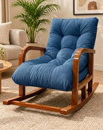 Wooden Bloomart Rocking Chair with Cushioned Seat | Modern Living Room Accent Chair Product Description: