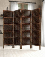 Premium Elegant Solid Wood Room Divider/Separator/Wooden Partition 4 Panels