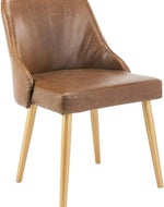 Mid-Century Slate and Gold Finish Dining Chair (Set of 2)