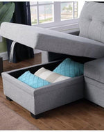 L-Shape Sectional Sleeper Sofa Cum Bed 5 Seater