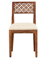 Premium Teak Wood Designer Dining Table With Cushioned Chair