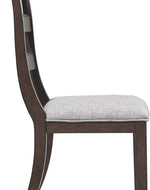 Modern Traditional Cushioned Dining Chair (Set of 2, Walnut Finish)