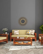Home furniture Raiden 5 Seater Natural Teak Finish
