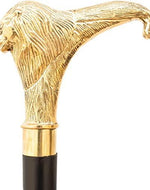 Antique Brass Design Head Handle Vintage Style Wooden Walking Cane Stick - Bloomart