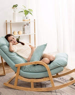 Rocking Chair Colonial and Traditional Super Comfortable Cushion Chair (Natural Polish)