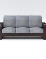Sheesham Wood 5 Seater Sofa Set for Living Room - Walnut