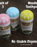 Wooden Toothpicks Sticks (Pack of 3) - Bloomart