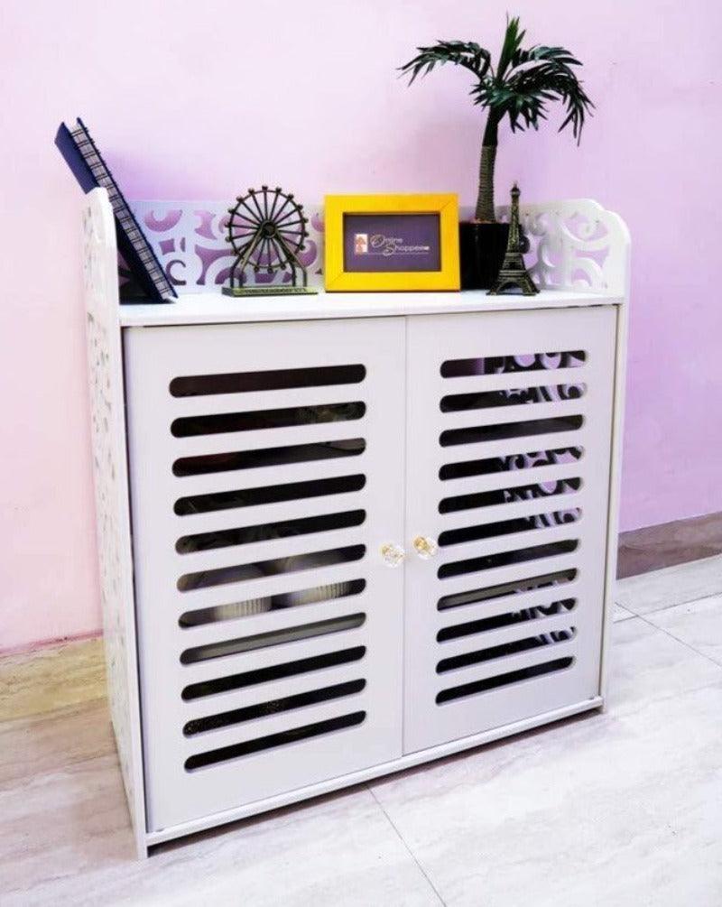 wooden shoe rack