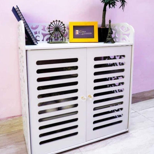 wooden shoe rack
