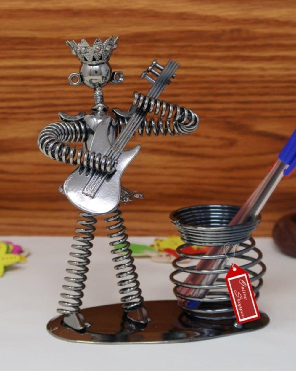 Metal Bandsman Stationery Holder - WoodenTwist