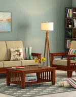 Home furniture Alanis 5 Seater Natural Teak Finish