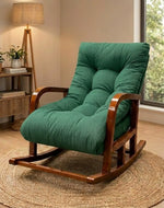 Wooden Bloomart Rocking Chair with Cushioned Seat | Modern Living Room Accent Chair Product Description: