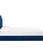 Bloomart Olivia Glam Velvet Upholstery Rectangular Bed Modern Luxury Bed Frame with Stylish Design