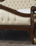 Super King Size Teak Wood Bed Hand Carved with Cushioned Design