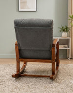 Wooden Bloomart Rocking Chair with Cushioned Seat | Modern Living Room Accent Chair Product Description: