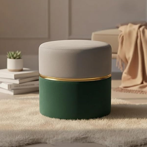 Bloomart Modern Luxury Ottoman | Stylish Bedroom & Living Room Velvet Footrest Stool
