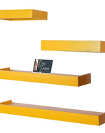 Wooden Rectangular Floating Wall Shelves set of 4