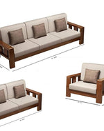 Home furniture Wooden Sofa Set for Living Room and Office 6 Seater Natural Teak Finish Handicraft- Handmade