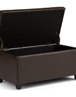 1 Seater Luper Tufted Storage Ottoman Pouffes with Storage Satin (Leatherette)