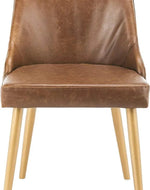 Mid-Century Slate and Gold Finish Dining Chair (Set of 2)