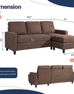 Bloomart Cosy L-Shaped Sectional 3 Seater Sofa Set With Ottoman Elegant Living Room Furniture for Comfort and Style
