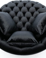 Bloomart Barrel Button Tufted Design Modern Round Sofa Cuddle Chair For Living Room with 3 Pillows
