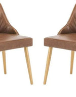 Mid-Century Slate and Gold Finish Dining Chair (Set of 2)
