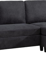 Bloomart Cosy L-Shaped Sectional 3 Seater Sofa Set With Ottoman Elegant Living Room Furniture for Comfort and Style