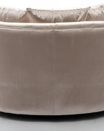 Bloomart Barrel Button Tufted Design Modern Round Sofa Cuddle Chair For Living Room with 3 Pillows