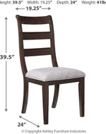 Modern Traditional Cushioned Dining Chair (Set of 2, Walnut Finish)